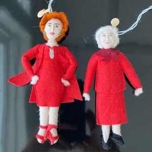 Golden Girls: Blanche & Sophia Ornaments. Handmade in Kyrgyzstan